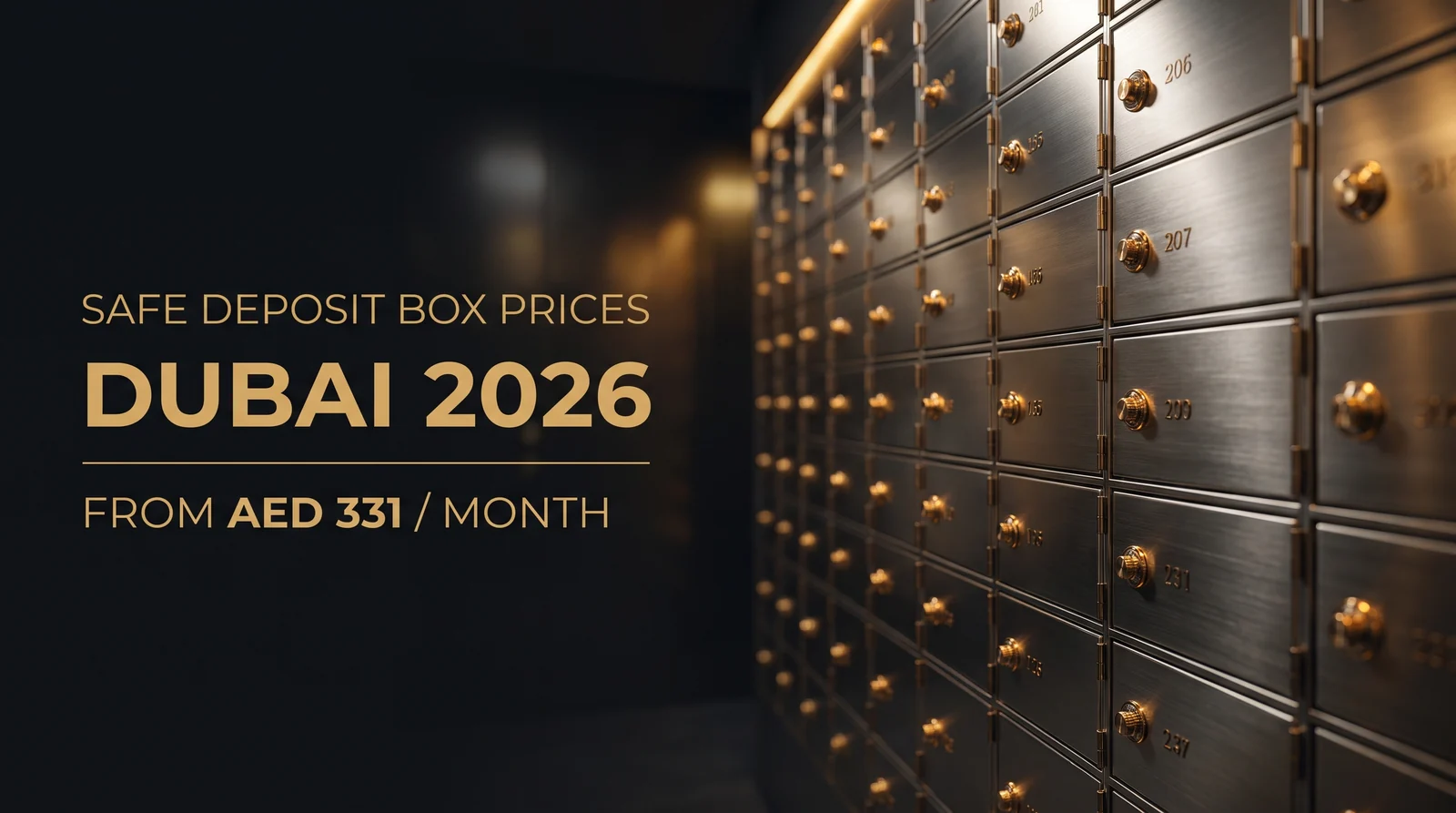 Safe deposit box cost in Dubai 2026 — MySafe price guide
